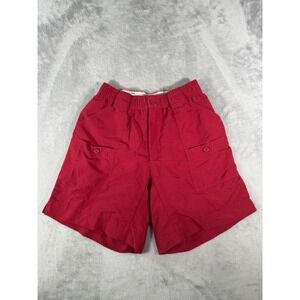 Aftco Cargo Shorts Mens 30 Red Fishing Nylon Utility Hiking Outdoors